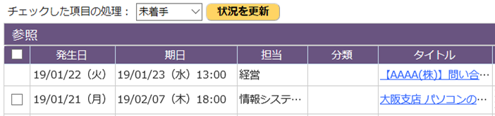 状況を更新